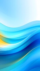 Obraz premium Blue Waves Abstract with Dynamic, Water, and Background.