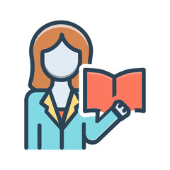 Vector color shadow icon for Teacher