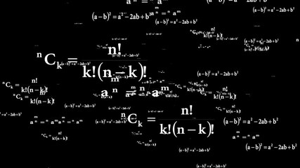 Mathematical formulas Black Screen Overlay. Seamless Loop Background Scientific and educational concept. Math Green Screen, Animated Equations VFX, 4K Chroma Key Formulas, Physics Overlay, Motion  - Powered by Adobe