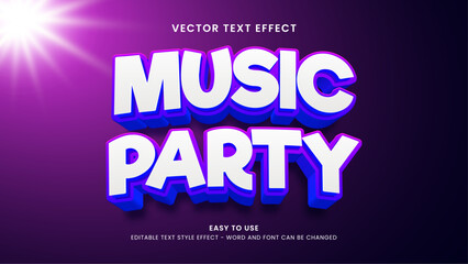 Fototapeta premium music party editable text effect