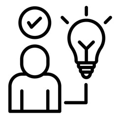 Self-Motivation  Icon Element For Design
