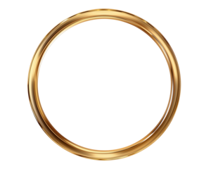 Circular gold frame element