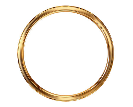 Circular gold frame element