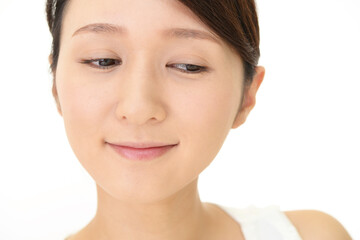 Obraz premium 若い女性のスキンケアイメージ