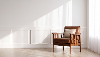 Fototapeta premium Modern armchair in a bright room