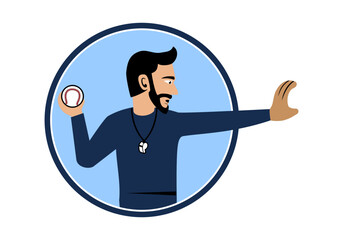 Baseball Coach Character Design Illustration vector suitable for your design needs