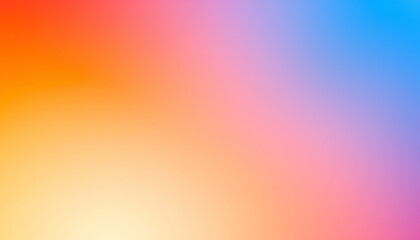 Vibrant gradient background transitioning from warm orange to soft pink and cool blue
