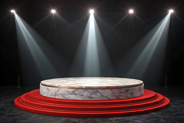 Obraz premium 3D circular marble podium