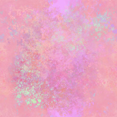 Soft delicate transparent painterly strokes, splashes, smudges Abstract blurry painted mottled pattern in pink lilac green tones Grunge effect Grainy spotted background