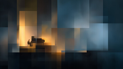 smoky jazz club playing a slow
