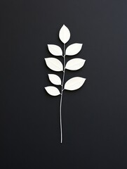 Modern Paper Cut Leaf Design in Chaos Style with Raw Aesthetic