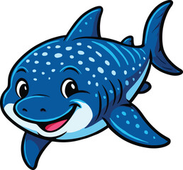 Naklejka premium Cute whale Shark