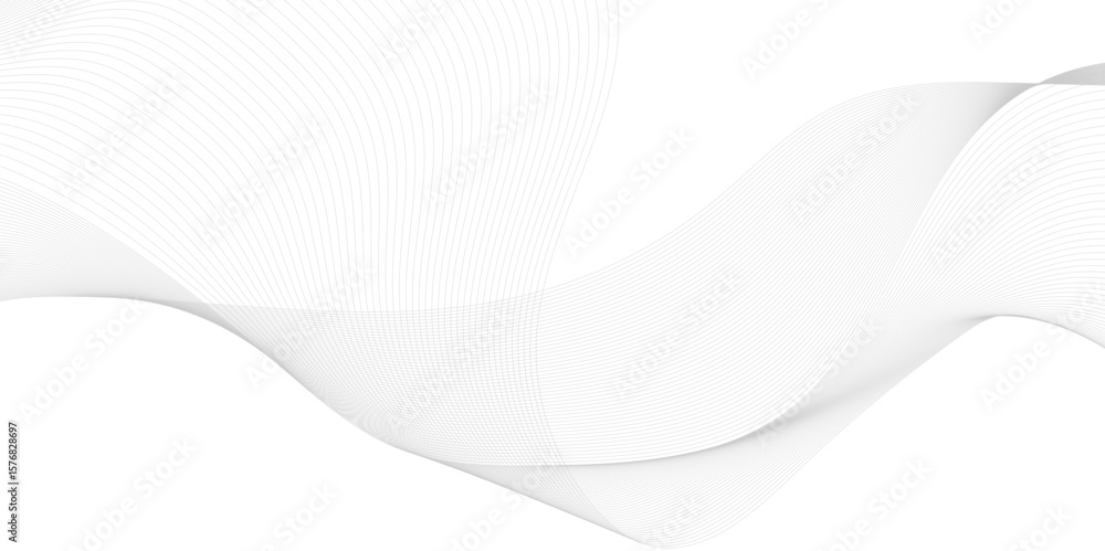 Aufkleber abstract black lines wave curve motion on white background. thin wavy line abstract background. wavy