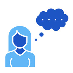 Thought Bubble  Icon Element For Design
