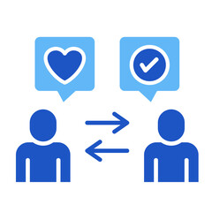 Empathetic Dialogue  Icon Element For Design

