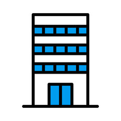Obraz premium オフィスビルのアイコンイラスト