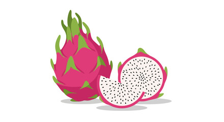 Dragon Fruit: Vibrant Tropical Fruit Illustration