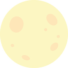 Soft Cream Full Moon with Subtle Craters