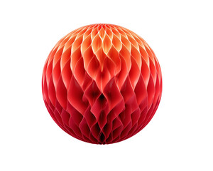 Red honeycomb paper ball decoration