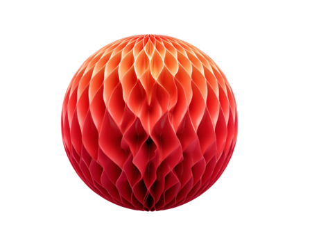 Red honeycomb paper ball decoration
