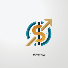 Obraz premium minimalist finance logo features a clean, modern design symbolizing growth, trust, and professionalism. 
