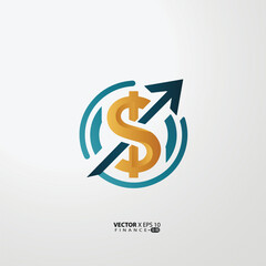 minimalist finance logo features a clean, modern design symbolizing growth, trust, and professionalism. 