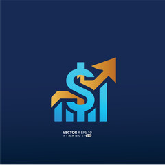 minimalist finance logo features a clean, modern design symbolizing growth, trust, and professionalism. 