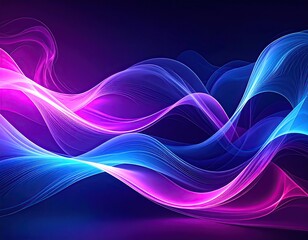 Naklejka premium Abstract background with blue and purple light trails