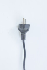 electric plug on white background