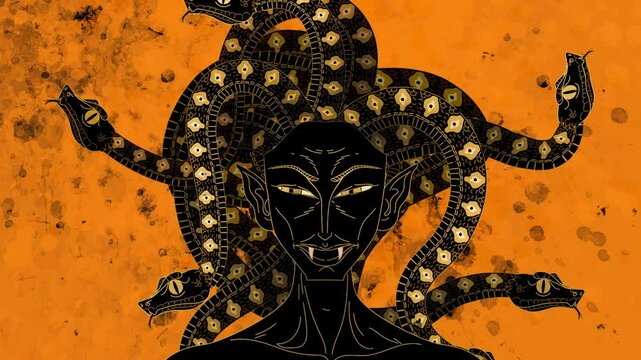 greek mythology medusa with deadly eyes