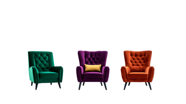 Elegant Velvet Armchairs Jewel-Toned Comfort and Style
