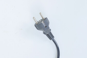 electric plug on white background