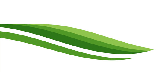 Green creative wave business banner background. Graphic design banner pattern background template with dynamic curve shapes.