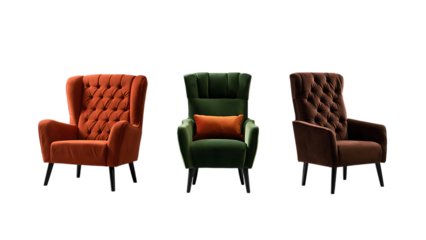 Elegant Velvet Wingback Armchairs Luxurious Comfort and Style for Your Home