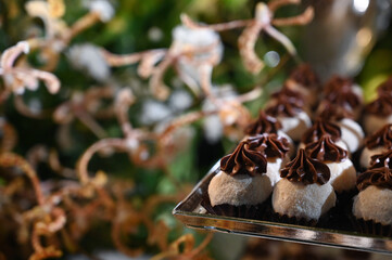 sweets, candy in a box, fine sweets, white brigadeiro, white chocolate , display with sweets, candy store, coffee shop, party sweets, candy balls, sweets table