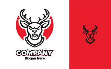 The deer logo design concept