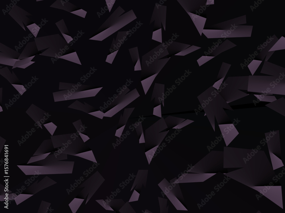 Fototapete Background with abstract forged carbon fiber vector pattern with randomly arranged dark purple and black fragments, creating a modern and futuristic texture.