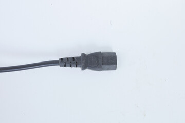 electric plug on white background