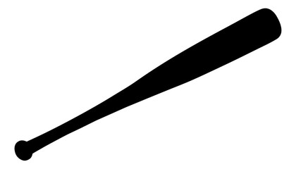 Vector Silhouette Of A Baseball Bat.