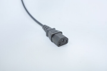 electric plug on white background