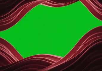 Elegant Red Curtain Opening on Green Screen Backdrop: Perfect for Chroma Keying, Film, Theater, and Stage Productions. Adds a Touch of Drama and Sophistication to Any Project