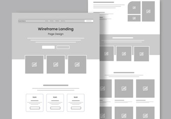Travel Agency Landing Page Wireframe Design