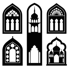 Islamic architectural elements mosque windows and mihrab designs Islamic architecture