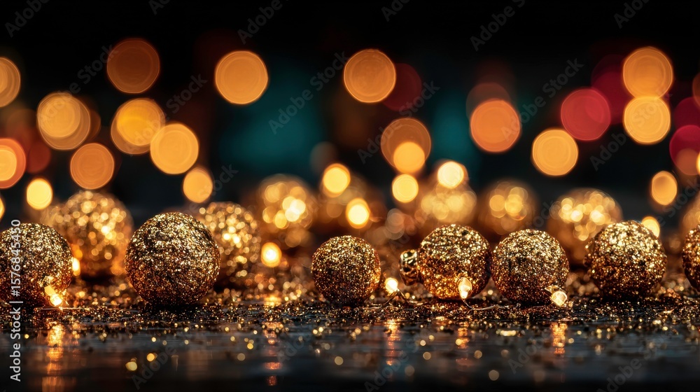 Poster elegant golden bokeh effect with subtle highlights and gentle glow creating a luxurious atmosphere f