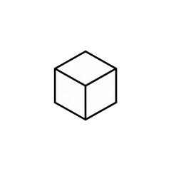 Simple white cube on black background (1)