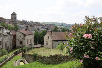Vue d'ensemble du village, village d'Eymoutiers, département de la Haute Vienne, France