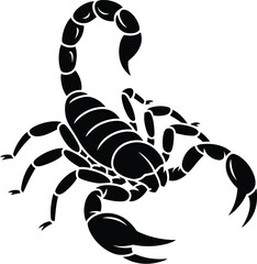 Black scorpion silhouette arachnid arthropod
