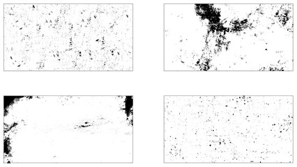 Dirty borders collection on white background. Design elements for banner, poster, flyer, invitation, card, social networks, blog posts, stories.
