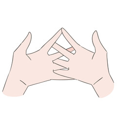 ヴァジュラプラダマ・ムドラのイラスト
