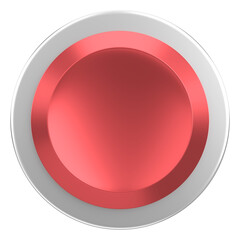 Circle button. Price tag. 3D illustration.